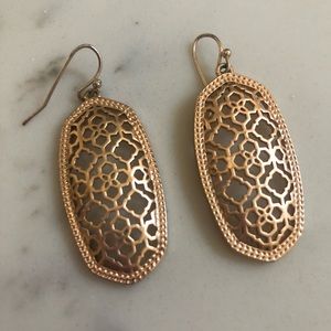 Kendra Scott Elle Gold Earrings and bracelet